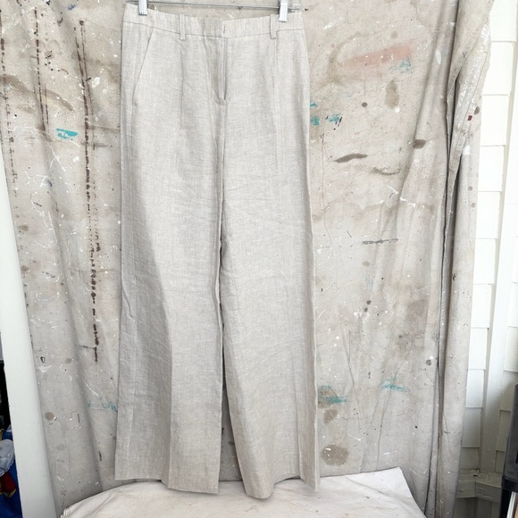 J Crew Wide-Leg Essential Pant in Linen - Picture 3 of 6